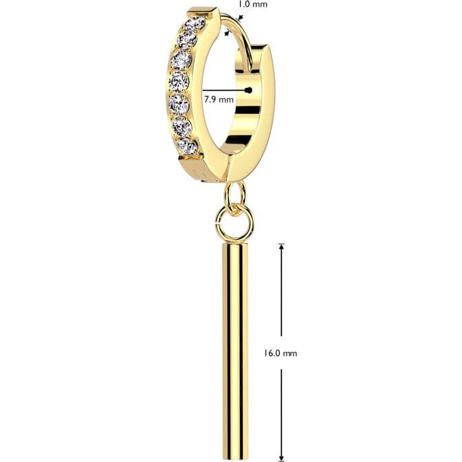 zirconia ring dangle
