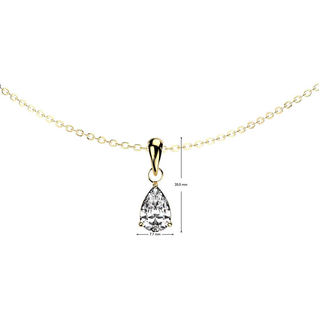 łańcuszek zawieszka z cyrkonią