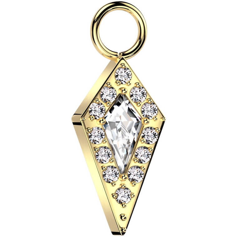 Titanio Accessori Pendente forma Acquilone di Zirconi