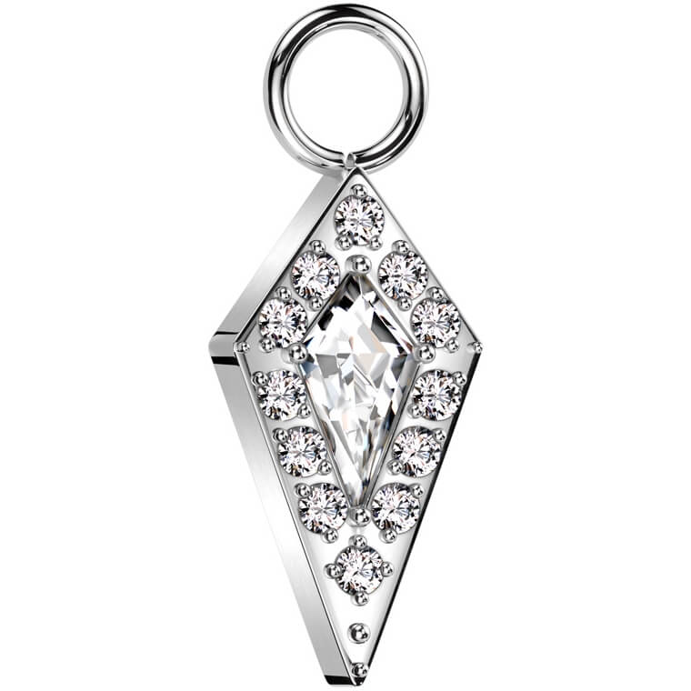 Titanio Accessori Pendente forma Acquilone di Zirconi