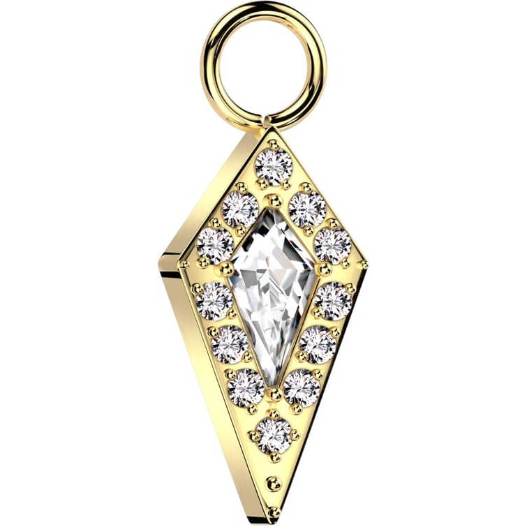 Titanio Accessori Pendente forma Acquilone di Zirconi