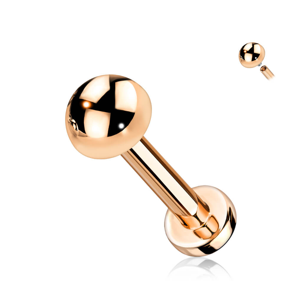 Titanium Labret Dome Internally Threaded