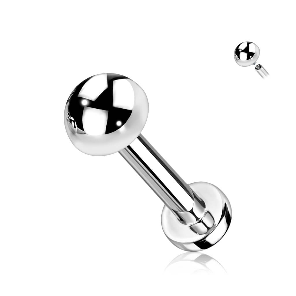 Titanium Labret Dome Internally Threaded