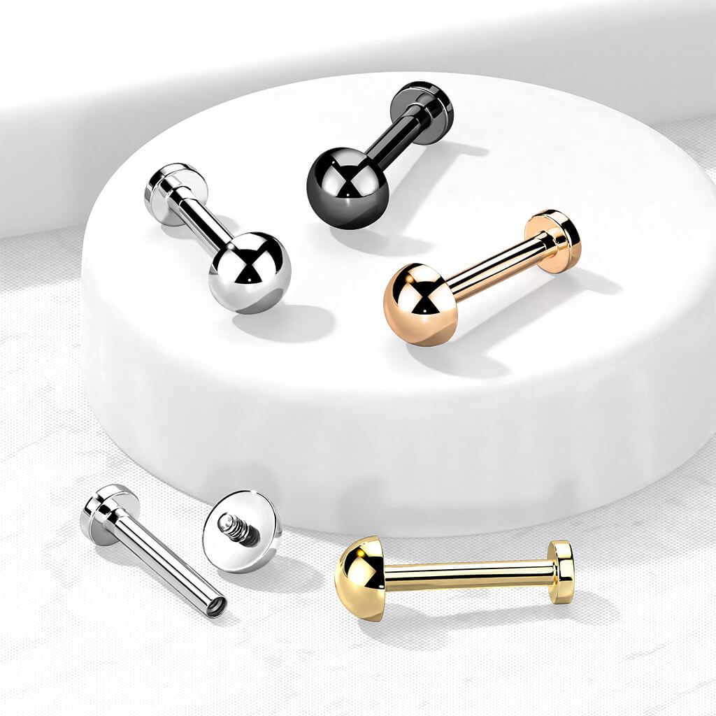 Titanium Labret Dome Internally Threaded