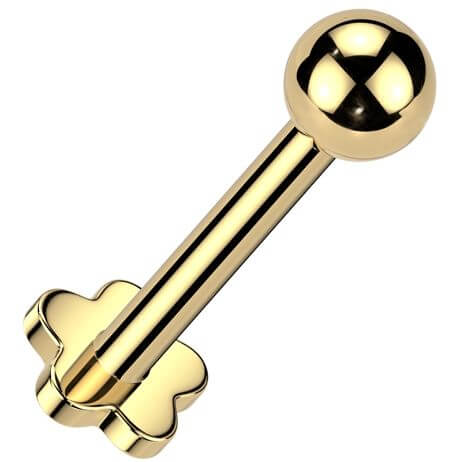 Titanium Labret ball flower base Internally Threaded