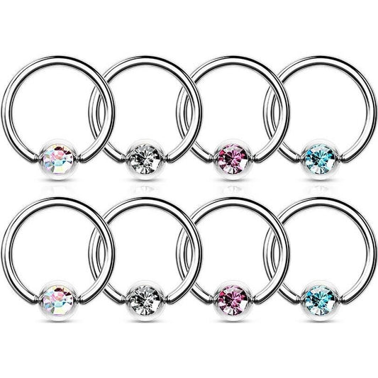 Anneau Pack Zircone Bille Captive