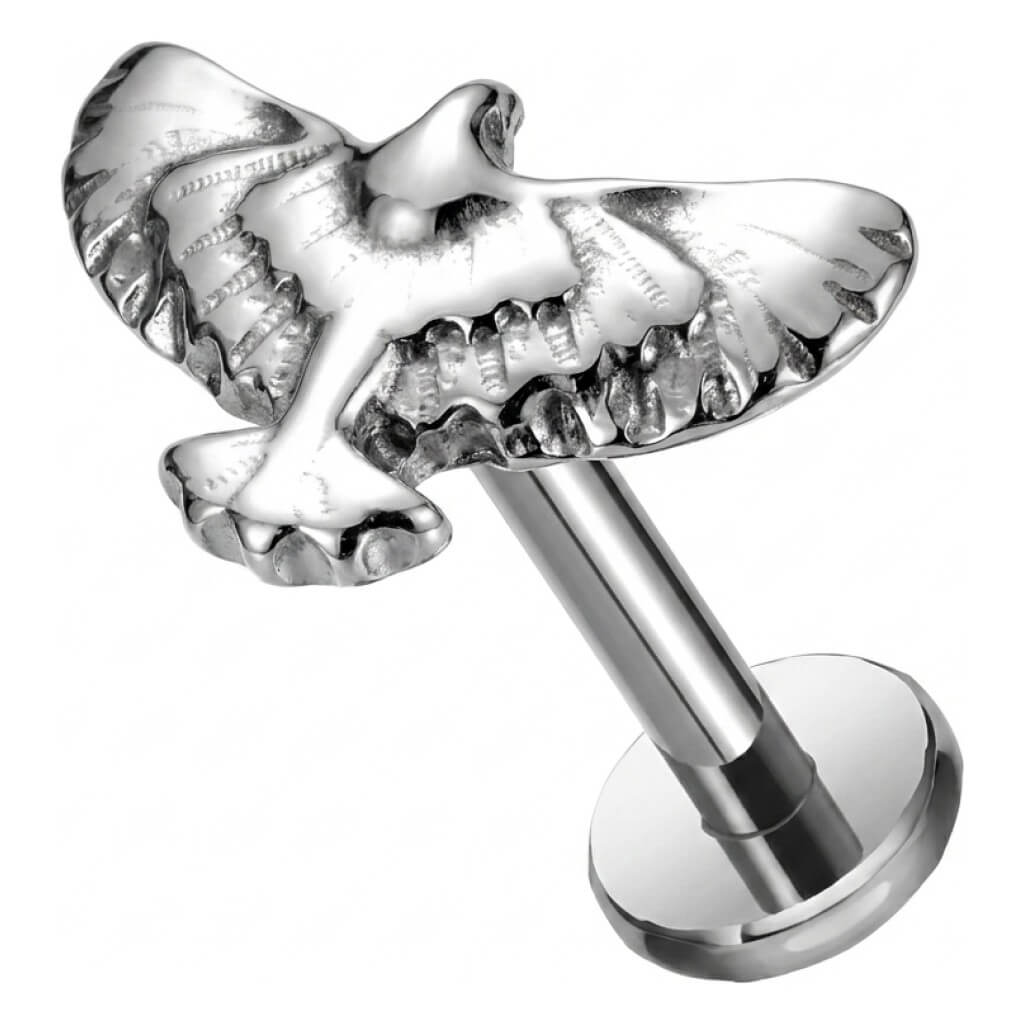 Titanium Labret Eagle Internally Threaded