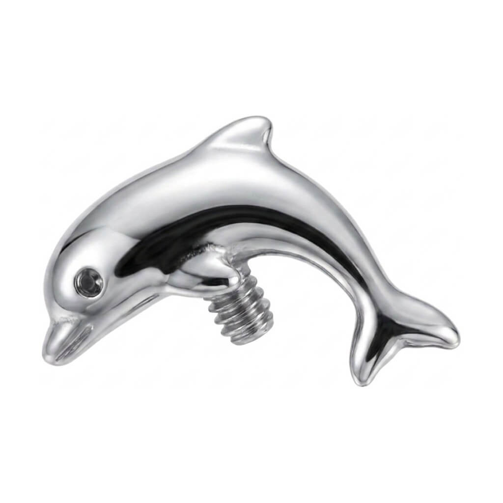 Titanium Top Jumping Ocean Dolphin Internally Threaded