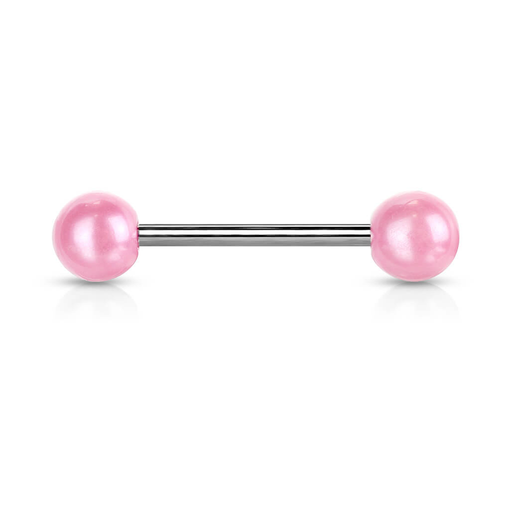 Barbell Acrylic Pearlish Ball