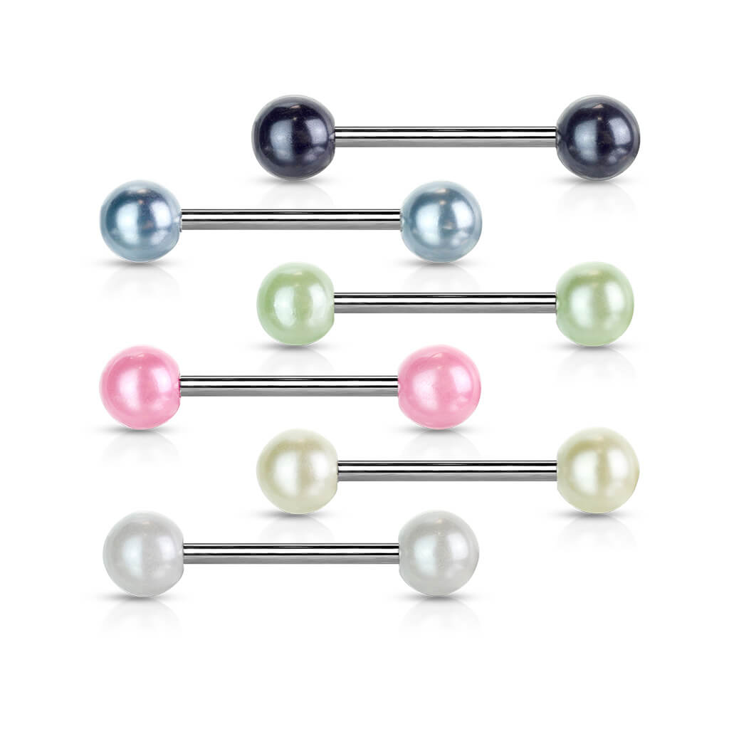 Barbell Acrylic Pearlish Ball