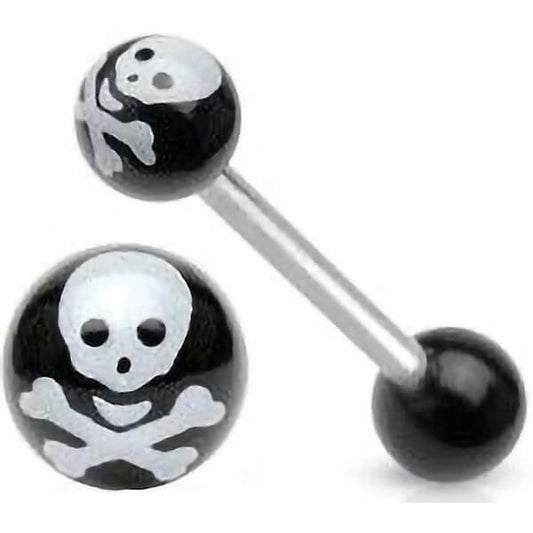 Barbell Acrylic Crossbone Ball