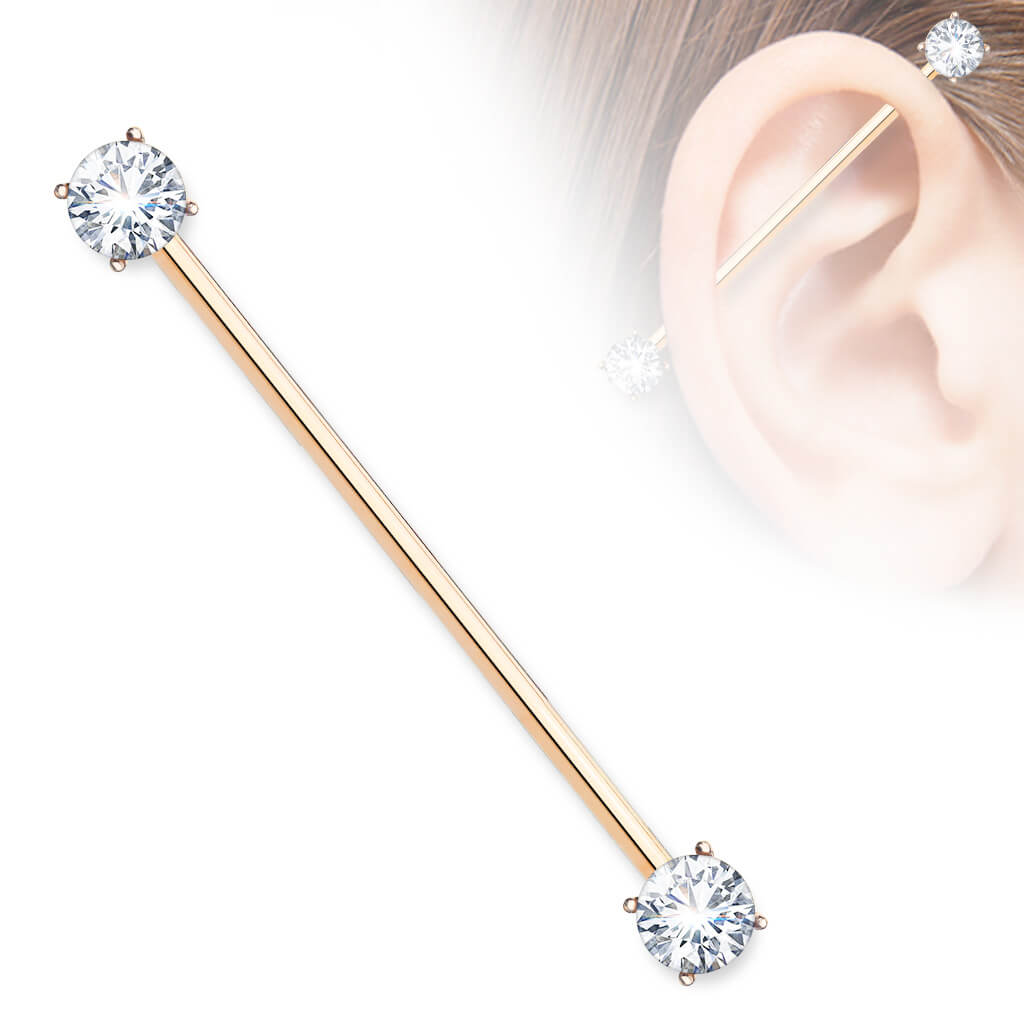 Industrial Barbell Zirconia Round