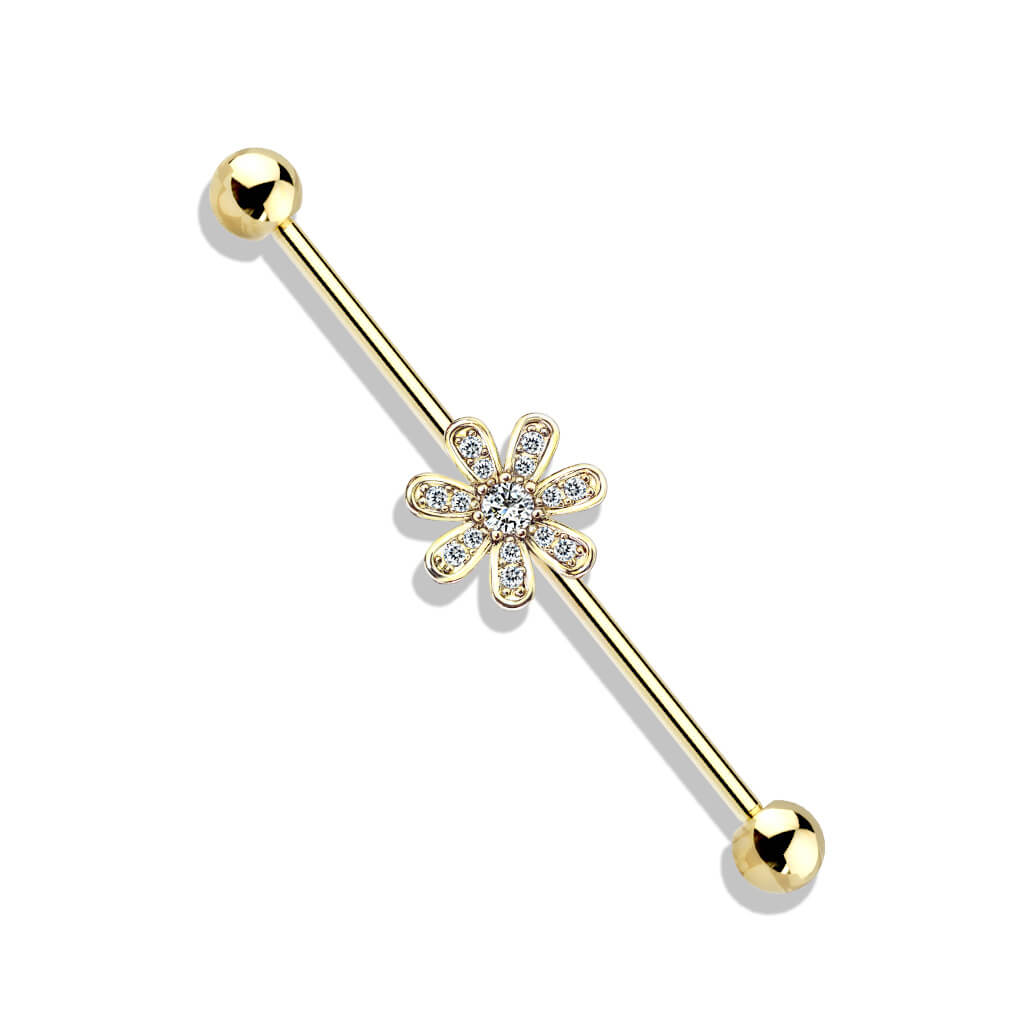 Industrial Barbell Flower Zirconia