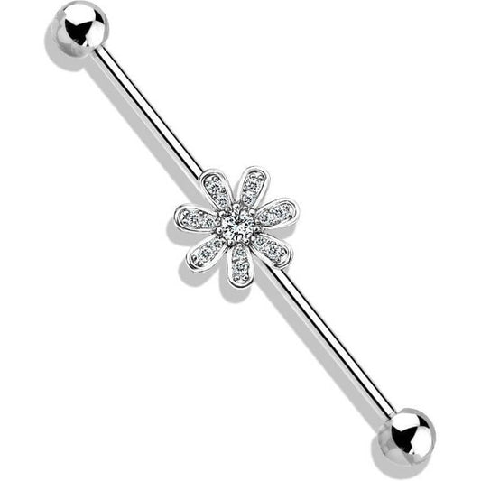 Industrial Barbell Flower Zirconia