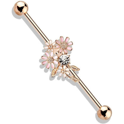 Industrial Barbell Flowers Zirconia