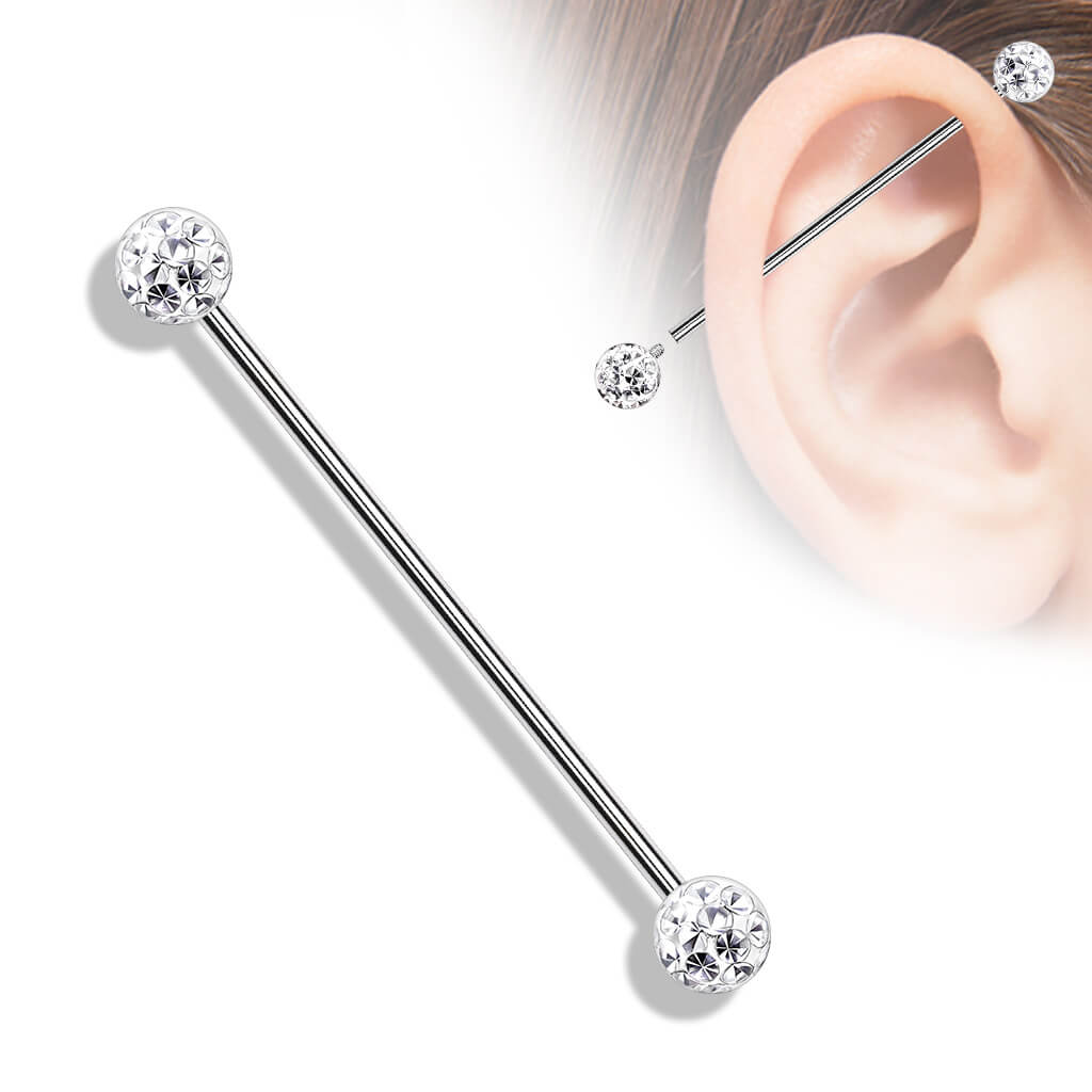 Barbell Industrial Sfera brillante Filettatura Interna