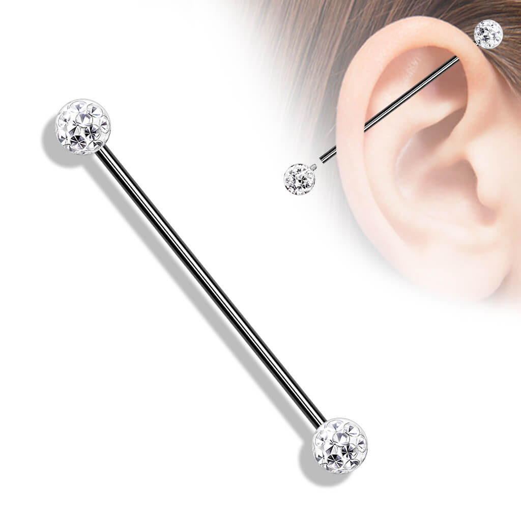 Barbell Industrial Sfera brillante Filettatura Interna