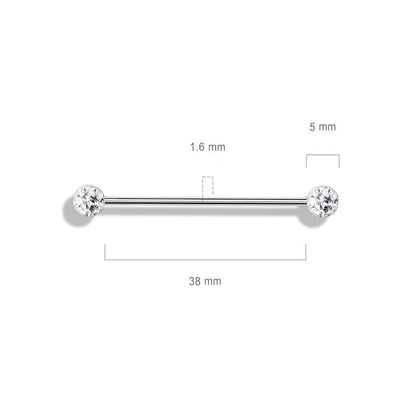 Barbell Industrial Sfera brillante Filettatura Interna