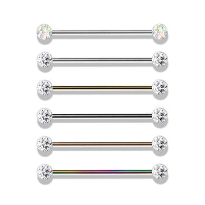 Industrial Barbell Ball Glitter Internally Threaded