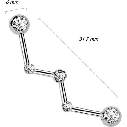 Barre industriel Zircone Serti Clos