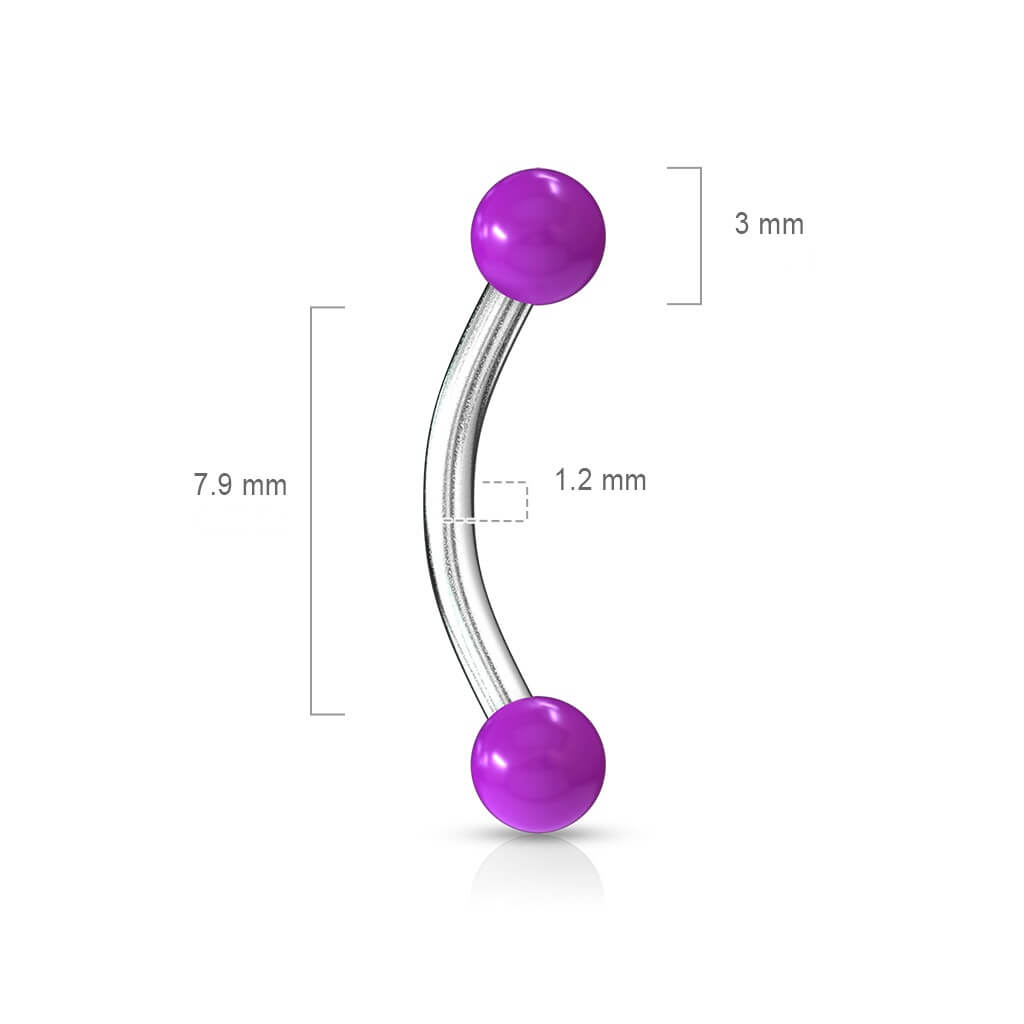 Piercing Sopracciglio Sfera acrilica tinta unita