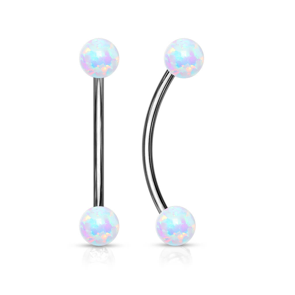 Curved Barbell Ball Opal