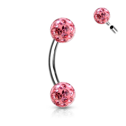 Eyebrow Piercing Ball Zirconia Internally Threaded