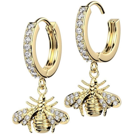 Bee dangle Zirconia Clicker