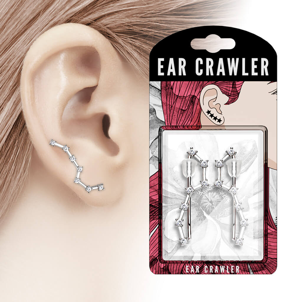 Ear crawler  Łańcuszek cyrkonia