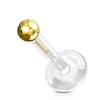 Oro 14 kt Labret Sfera  Push-In