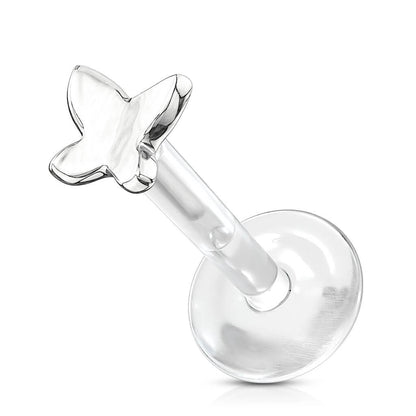 Or 14kt Labret Papillon Enfoncer