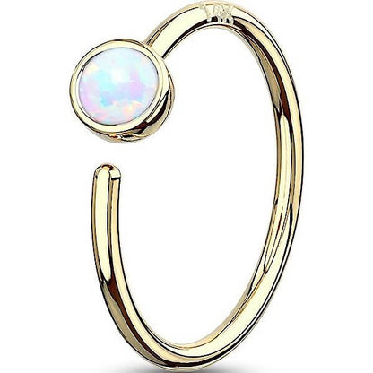 14 Karat Gold Ring Opal Gelbgold Weißgold Biegbar