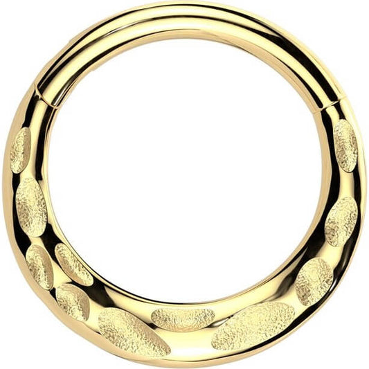 14 Karat Gold Ring eingraviert Clicker