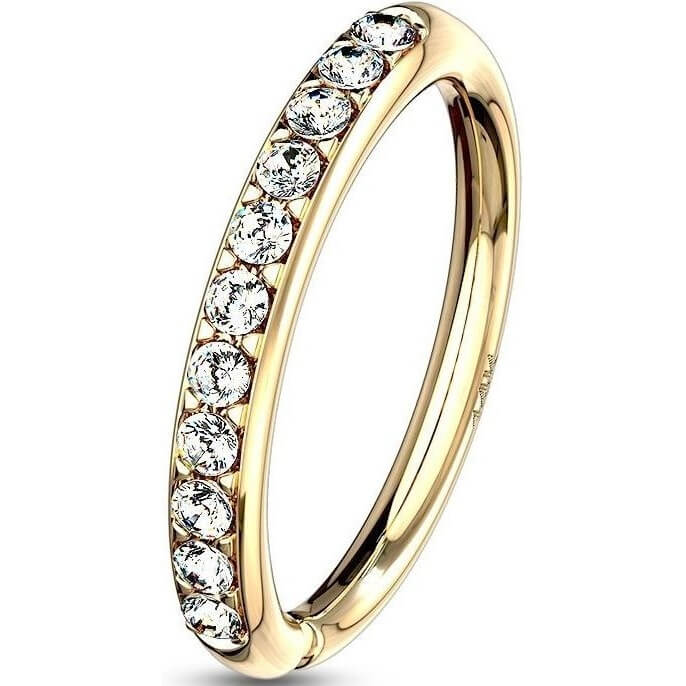 14 Karat Gold Ring Zirkonia Biegbar