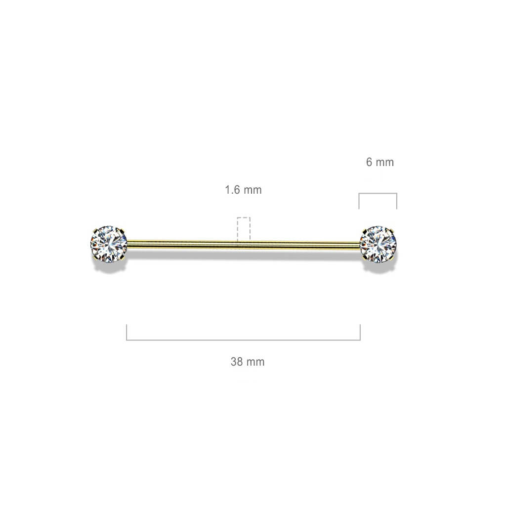 Barbell Industrial Zirconi Push-In