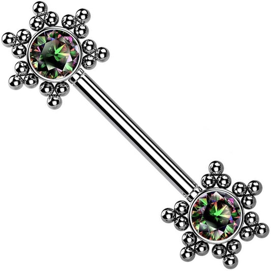 Nipple Piercing Star Zirconia Push-In