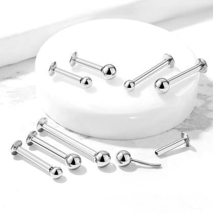 Labret Kugel Silber Push-In