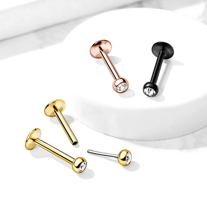 Labret Bille Zircone Enfoncer