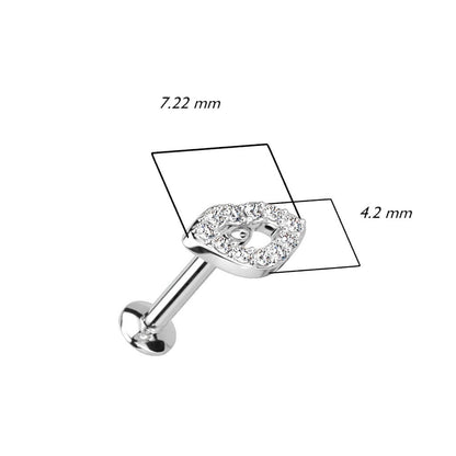 Labret Lippe Zirkonia Push-In