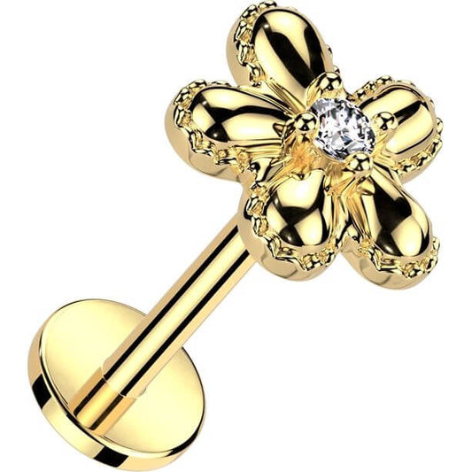 Labret flower zirconia Push-In