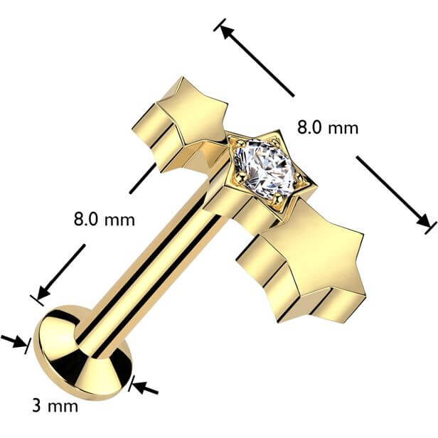 Labret Étoiles Enfoncer