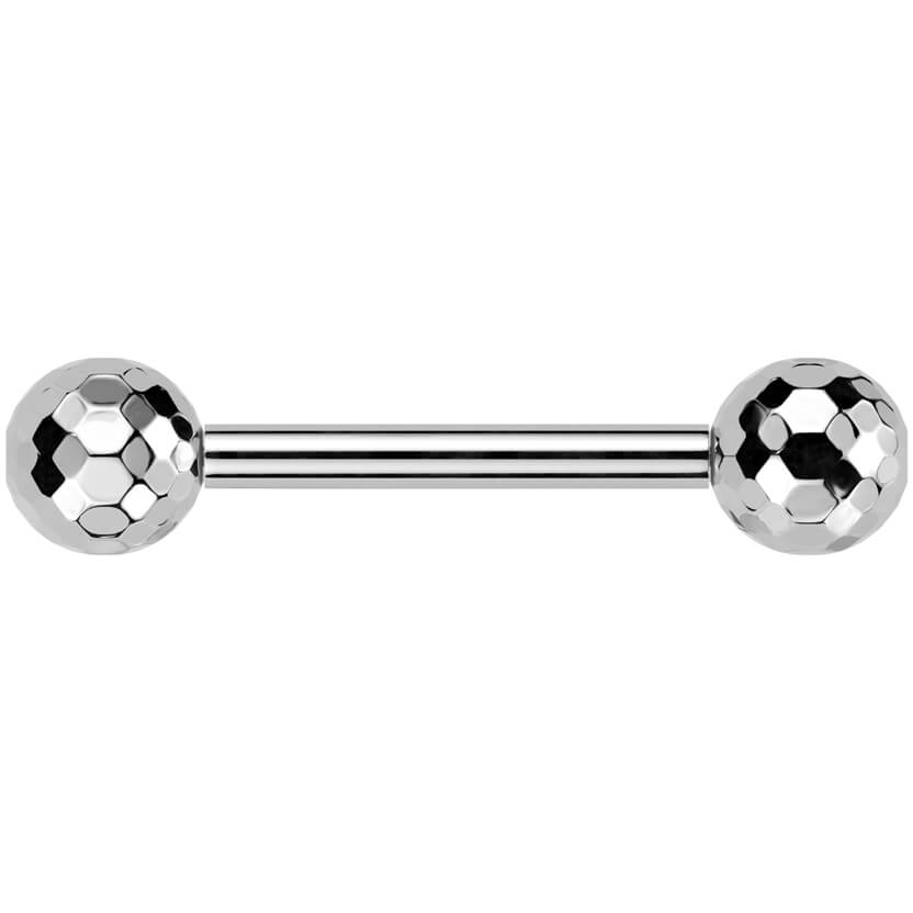 Titanio Barbell Sfere Multi-Sfacettate Push-In