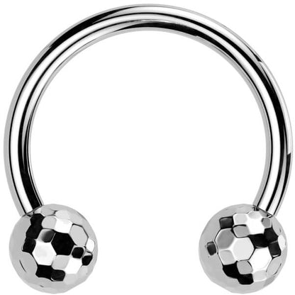 Titanium Horseshoe multi-faceted ball Push-In