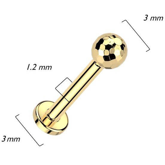 Titane Labret Boule à Facettes Enfoncer