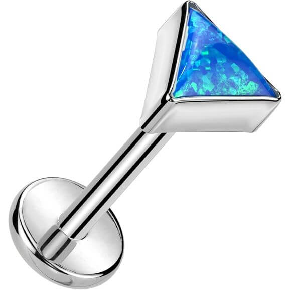 Titane Labret triangle supérieur serti Enfoncer