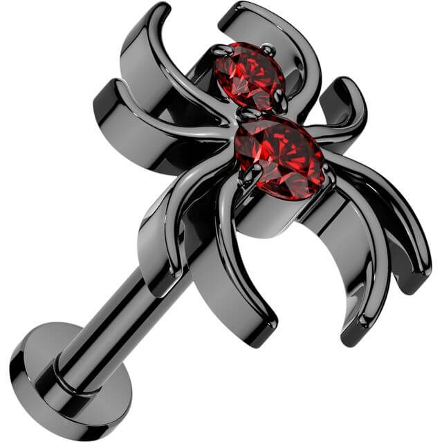 Titane Labret zircone spider Enfoncer