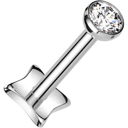 Labret Zargenfassung Zirkonia Push-In