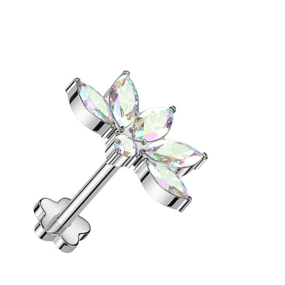 Titane Labret Marquises Zircone Enfoncer