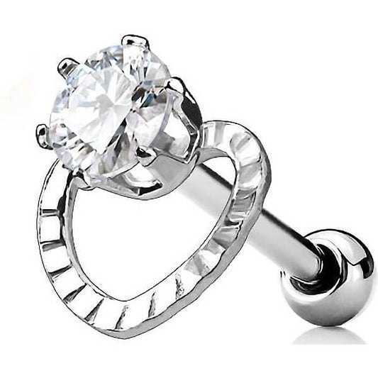 Barbell Heart Zirconia