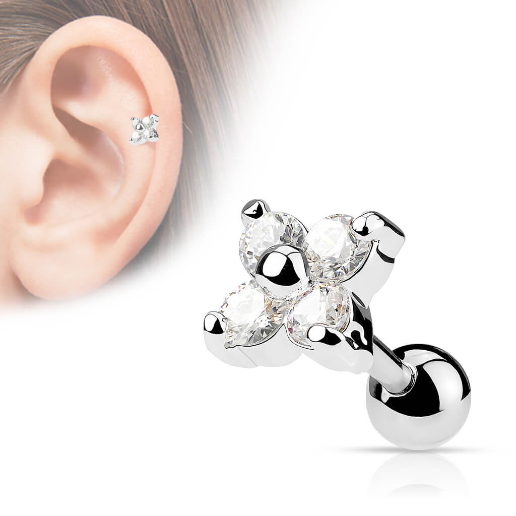 Barbell Flower Zirconia